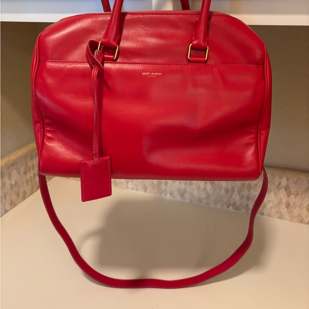 Saint Laurent Pink leather Boston handbag